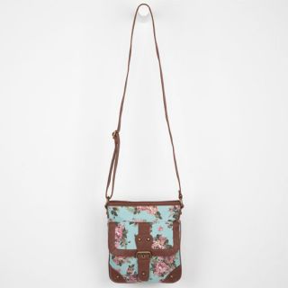 Rose Print Crossbody Bag Mint One Size For Women 228554523
