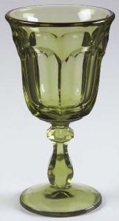 Imperial Glass Ohio Old Williamsburg Verde Green Water Goblet   Stem #341, Verde