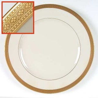 Syracuse Bracelet Dinner Plate, Fine China Dinnerware   Old Ivory,Gold Encrusted