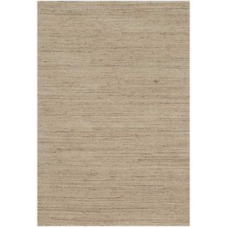 Hand woven Solid Ivory Wool Rug (2 X 3)