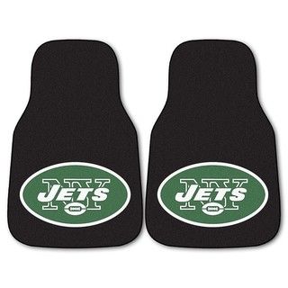 Fanmats New York Jets 2 piece Carpeted Cat Mats (100 percent nylonDimensions 27 inches high x 18 inches wideType of car Universal)