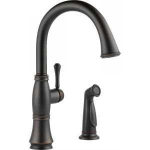 Delta Faucet 4297 RB DST Cassidy Single Handle Kitchen Faucet With Spray