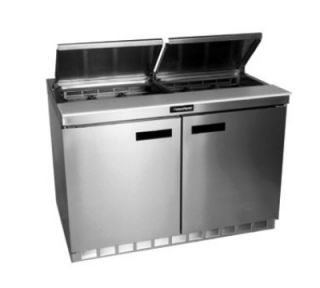 Delfield 48 in Salad Top Refrigerator w/ 2 Doors & 12 Pan Capacity, 10.7 cu ft, 220/1 V