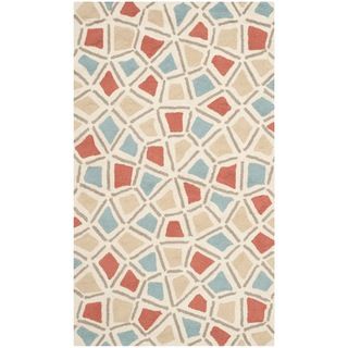 Safavieh Hand hooked Newport Red/ Blue Cotton Rug (26 X 43)