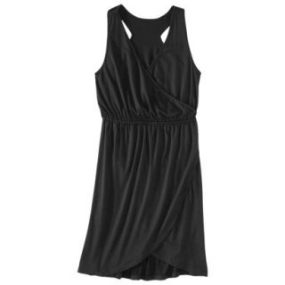 Merona Womens Knit Wrap Racerback Dress   Black   S