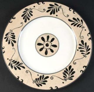 Sasaki China Athena 12 Chop Plate/Round Platter, Fine China Dinnerware   Black