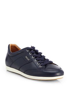 Bally Leather Sneakers   Dark Blue  Bally Shoes