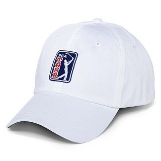 PGA TOUR Adjustable Slouch Cap, White, Mens