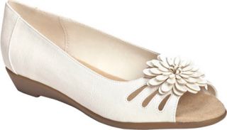 Womens A2 by Aerosoles Big Hearted   White Faux Leather Ornamented Shoes