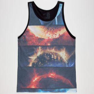 Out In Space Mens Tank Charcoal In Sizes X Large, Small, Medium, Lar