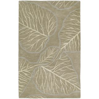 Graffix Leaves Hand tufted Brown Rug (30 X 50)
