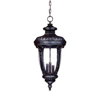 Monte Carlo Collection Hanging Lantern 3 light Outdoor Stone Light Fixture