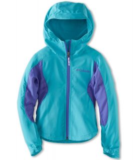 Columbia Kids Splash Flash II Hooded Softshell Jacket Girls Coat (Blue)