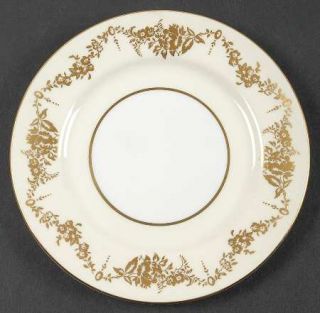 John Aynsley Highfield Bread & Butter Plate, Fine China Dinnerware   Gold Rose S
