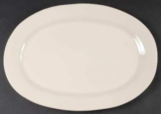Pottery Barn Studio Cream 16 Oval Serving Platter, Fine China Dinnerware   All