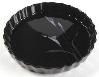 Mikasa Opus Black Quiche, Fine China Dinnerware   Galleria,Calla Lilly On Black