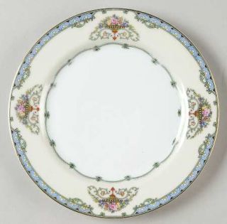 Noritake Favorita Salad Plate, Fine China Dinnerware   Patent 78057,Blue Border,