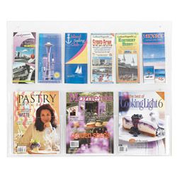 Safco Clear2c 6 Pamphlet And 3 Magazine Display
