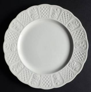 Royal Cauldon Bristol Garden Luncheon Plate, Fine China Dinnerware   White, Embo