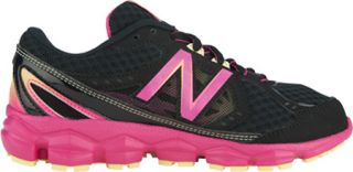 Childrens New Balance KJ750v3   Black/Pink Sneakers