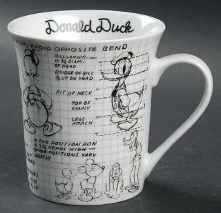 Disney Sketch Book Mug, Fine China Dinnerware   Black And White, Disney Sketches