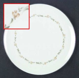 Wyndham Rose Ballet Dinner Plate, Fine China Dinnerware   Yellow Roses With Gree