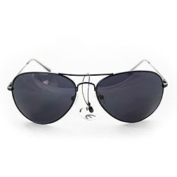 Womens 387 Black Aviator Sunglasses