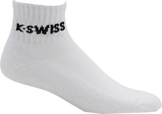Womens K Swiss Quarter (6 Pairs)   White/Black Athletic Socks