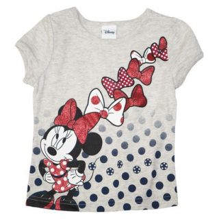 Disney Minnie Mouse Infant Toddler Girls Short Sleeve Tee   Light Tan 5T