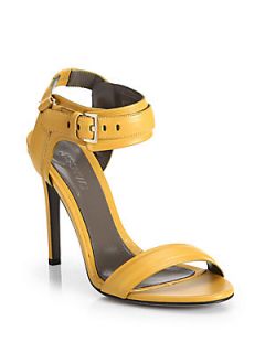 Jason Wu Leather Buckle Sandals   Gold