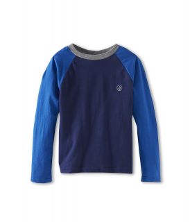 Volcom Kids Spring Peaks L/S Raglan Boys T Shirt (Blue)