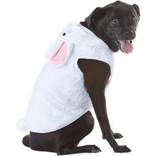 Wag a tude White Bunny Face Dog Hoodie, Large