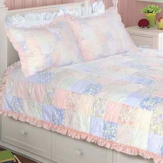 Purple Rose Twin size Quilt Set