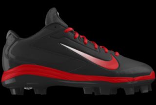 Nike Air Huarache Pro Low MCS iD Custom Womens Softball Cleats   Black