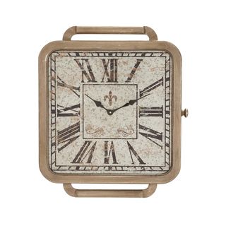 Vintage Wall Clock (NaturalMaterial WoodQuantity One (1)Setting IndoorDimensions 24 inches high x 21 inches wide x 1.5 inches deep WoodQuantity One (1)Setting IndoorDimensions 24 inches high x 21 inches wide x 1.5 inches deep)