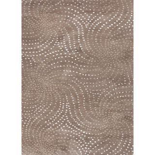 Transitional Abstract Beige/ Brown Wool Tufted Rug (2 X 3)