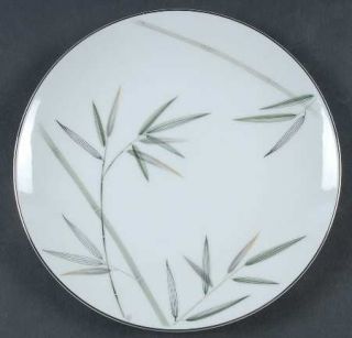 Noritake Bambina Salad Plate, Fine China Dinnerware   Green & Gray Bamboo
