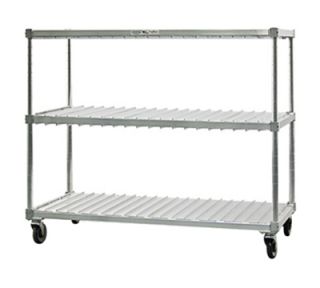 New Age Mobile Tray Drying Rack w/ 2 Tray Levels & (20)18x26 in Tray Capacity, Aluminum