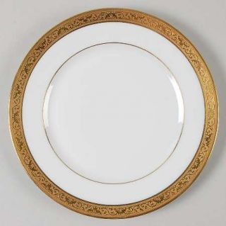 Ceralene Ambassador Gold Salad Plate, Fine China Dinnerware   Menton Shape, Gold