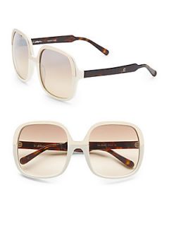 Sienne Oversized Square Sunglasses   White