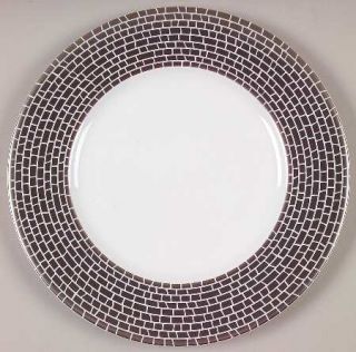 Calvin Klein Silver Texture Salad Plate, Fine China Dinnerware   Matte Platinum