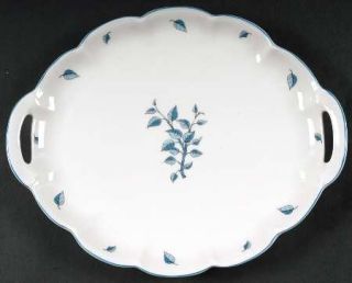 Haviland Birchmere Handled Cake Plate, Fine China Dinnerware   New York, Rim Sha