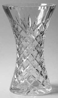 Badash Crystal Oxford (Multisided Stem) Flower Vase   Clear,Criss Cross & Fan,Mu