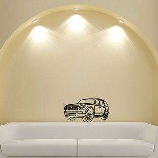 Ford Escape Suv Jeep Design Vinyl Wall Art Decal (Glossy blackEasy to apply and remove, instructions includedDimensions 25 inches wide x 35 inches long )