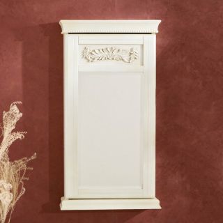 Imperial Wall Mount Jewelry Armoire   Antique White   JS7940