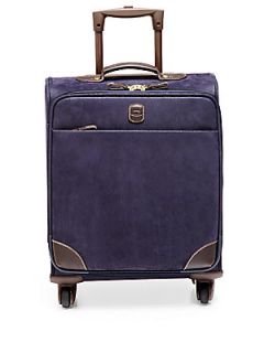 20 Inch Wide Body Trolley Suitcase/Blue Brown   Blue