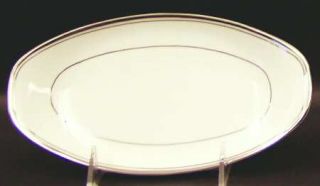 Mikasa Briarcliffe Butter Tray, Fine China Dinnerware   White Body,Platinum Verg