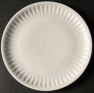 Porsgrund Spire White Salad Plate, Fine China Dinnerware   White               O