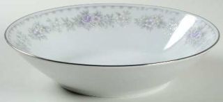 Noritake Garden City Coupe Soup Bowl, Fine China Dinnerware   Purple & White Flo