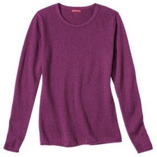 Merona Womens Cashmere Blend Crewneck Pullover Sweater   Plum   S